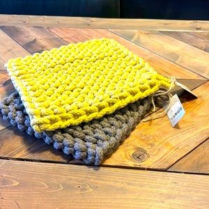 Crocheted pot holders. Very thick and durable